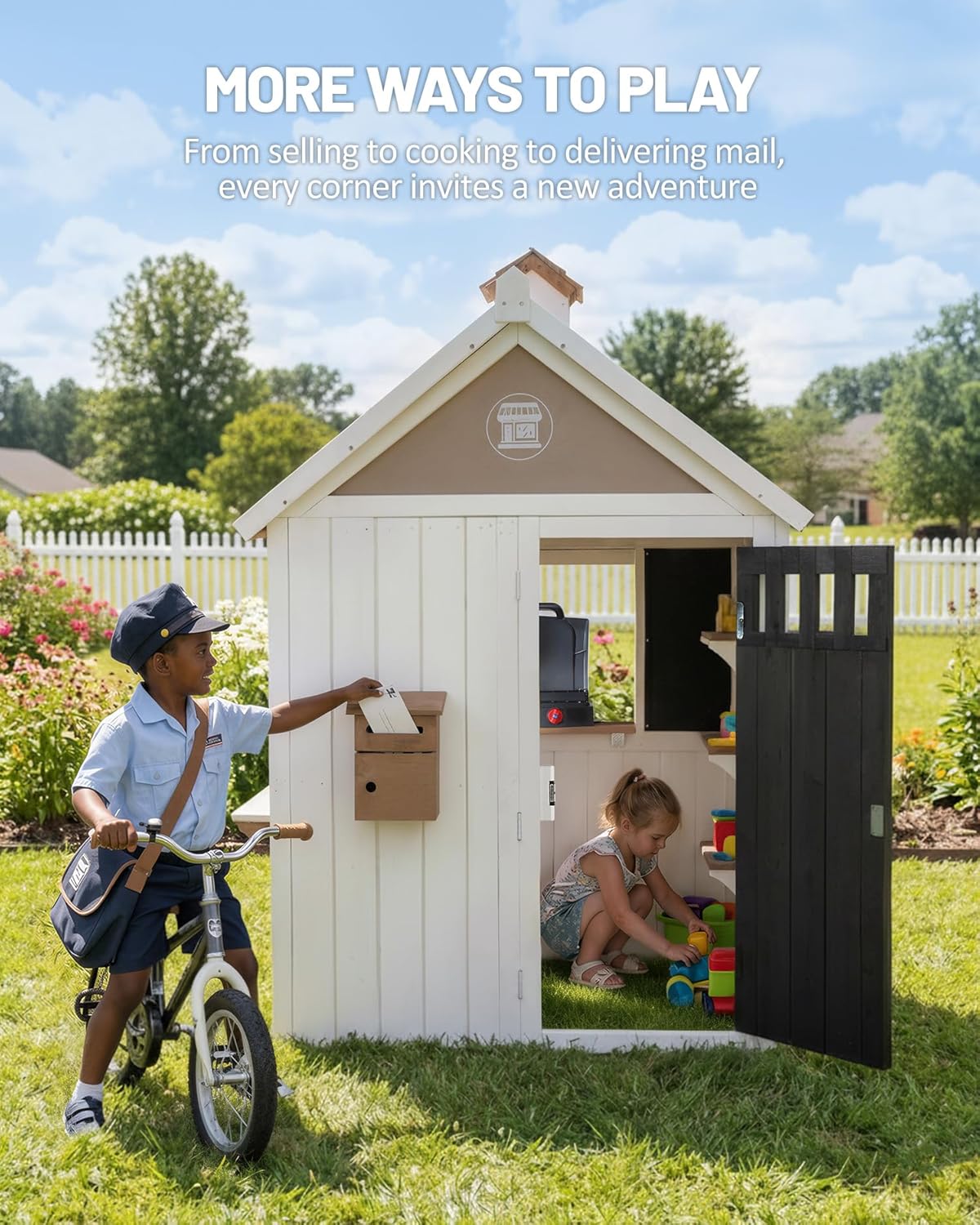 Kids Outdoor Chalkboard - Casa de Juegos Infantil 2 en