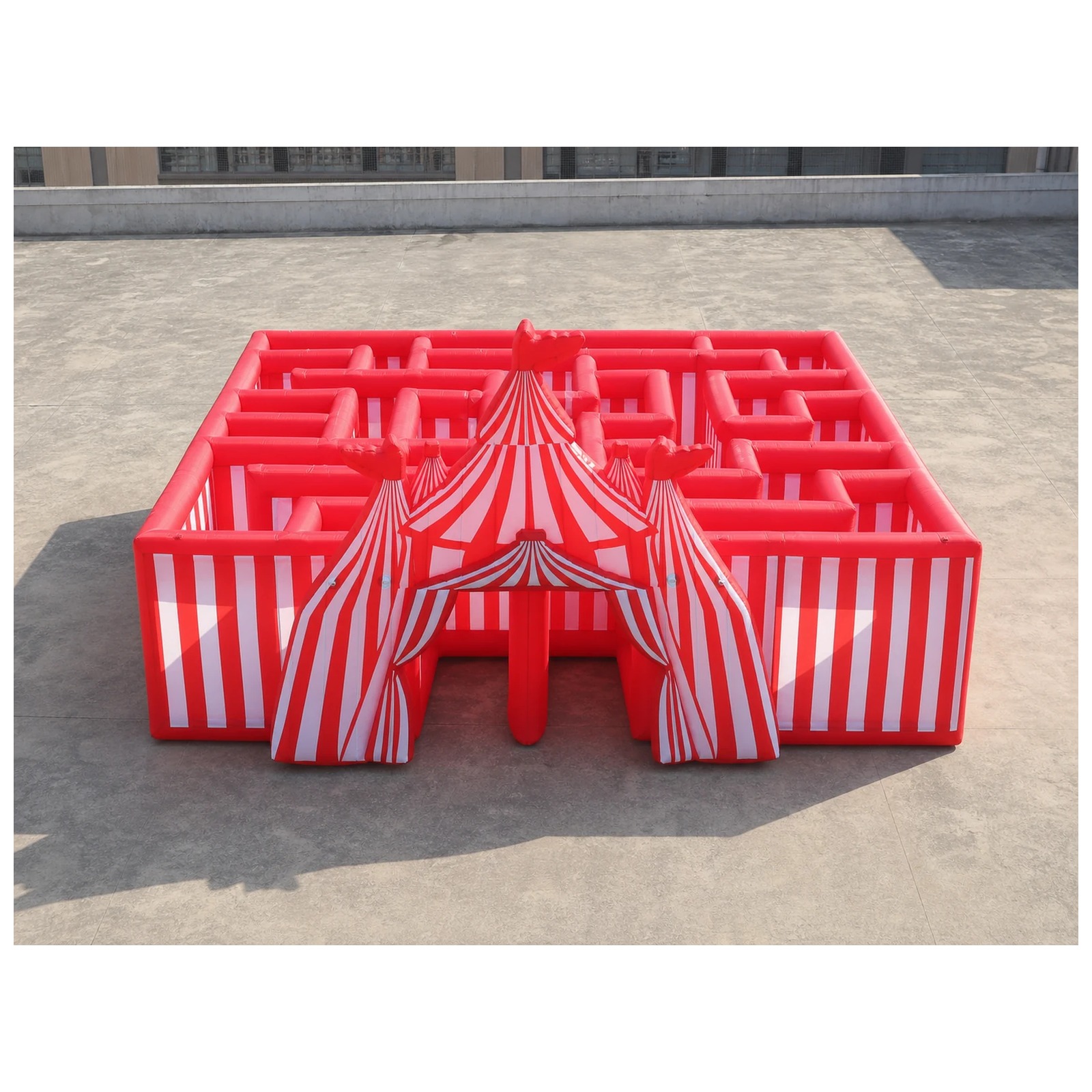 Kids Outdoor Venues - Gran Laberinto Inflable Rojo y Blanco