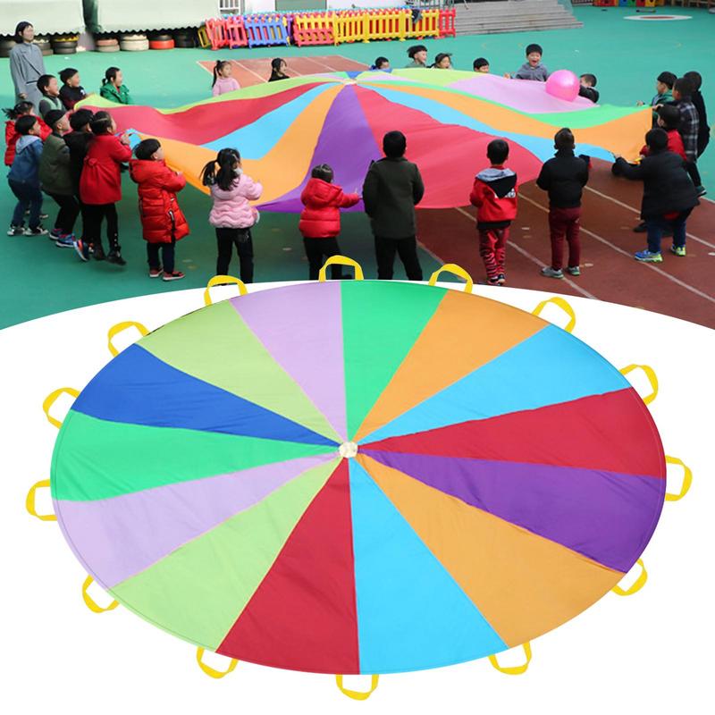 Kids Outdoor Umbrella - Paracaídas de arcoíris para niños, desarrollo