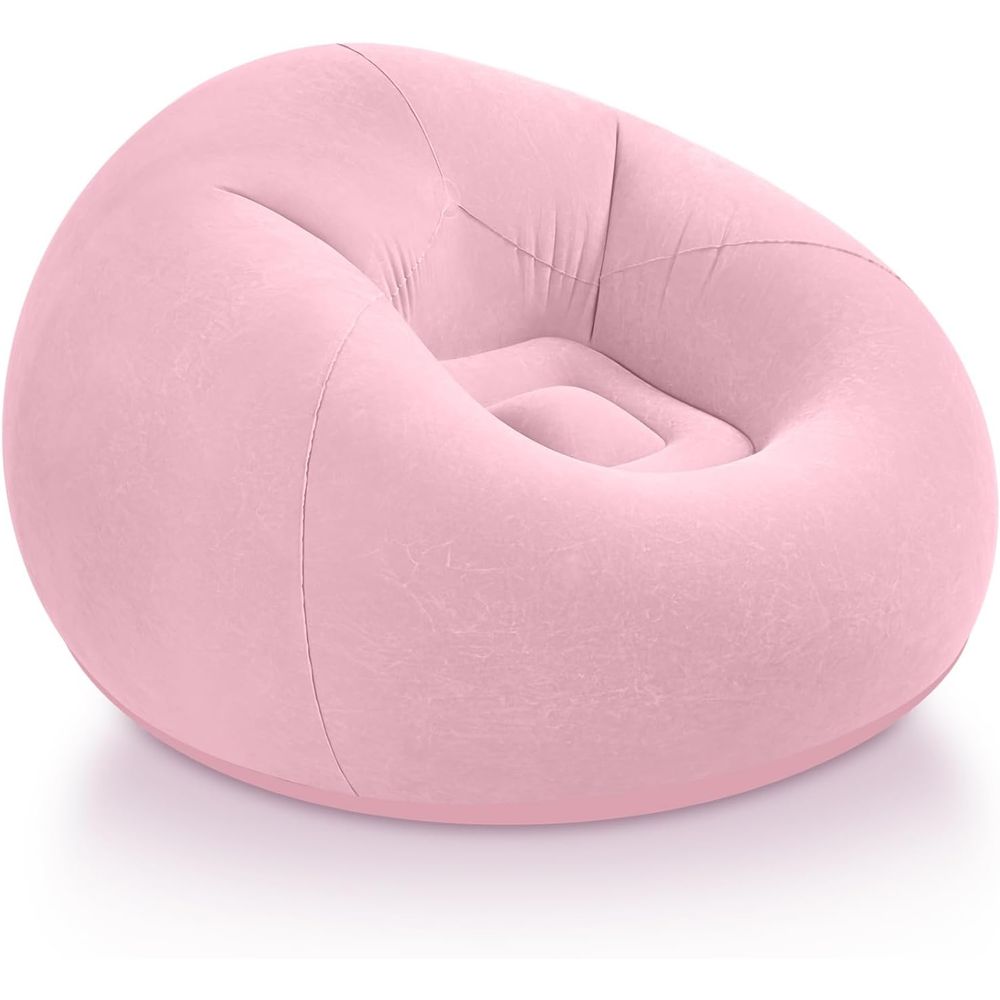 Kids Outdoor Lounger Chair - Sillones Inflables Tipo Puff, Color Rosa