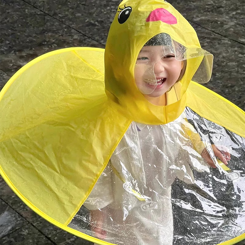 Kids Outdoor Umbrella - Impermeable Infantil con Capucha de Pato