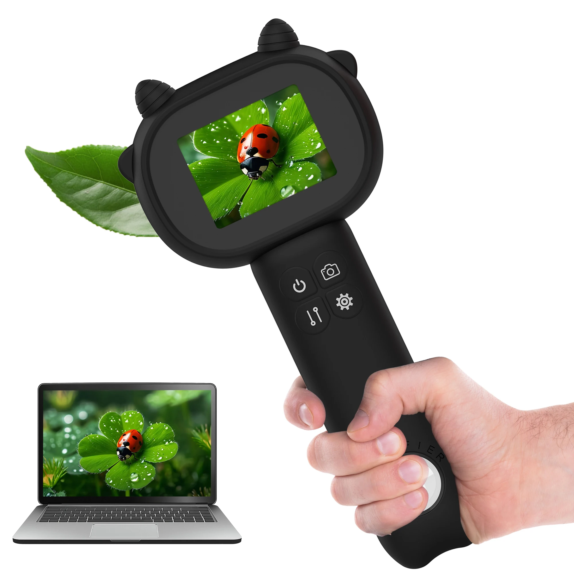 Kids Outdoor Microscope - Microscopio Digital Portátil 500X para Niños,