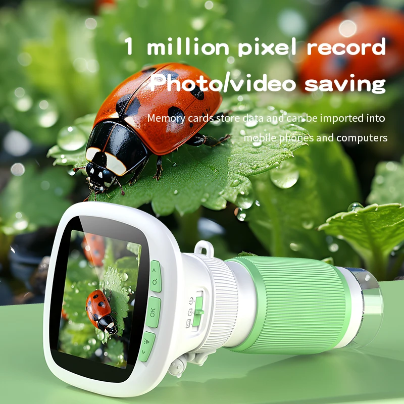 Kids Outdoor Microscope - Microscopio de Mano para Niños con