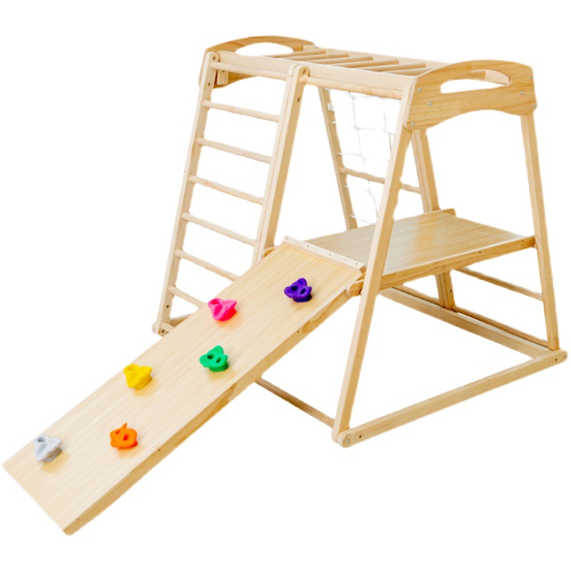 Jungle Gym niños al aire libre - Kids Outdoor Wooden Climbing Frame reseña y precio