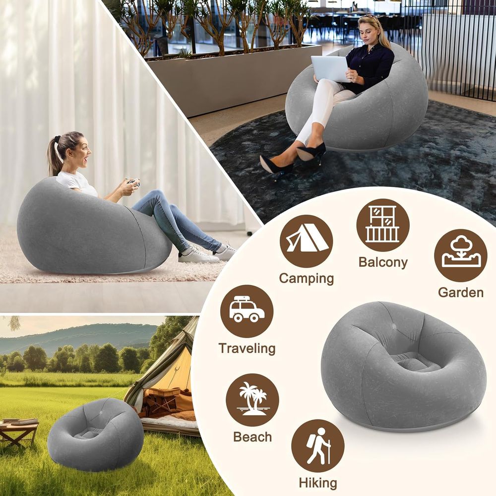 Sillones Inflables Tipo Puff,  - Kids Outdoor Lounger Chair reseña y precio