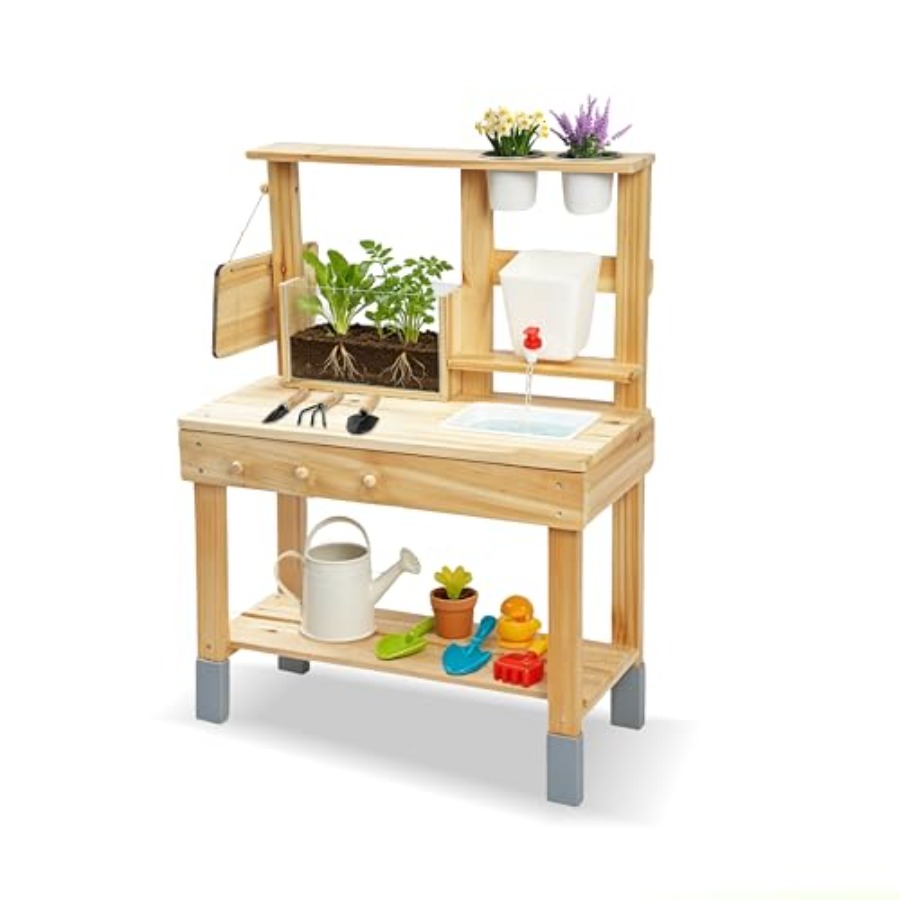 Banco de jardinería para niños - Kids Outdoor Chalkboard reseña y precio
