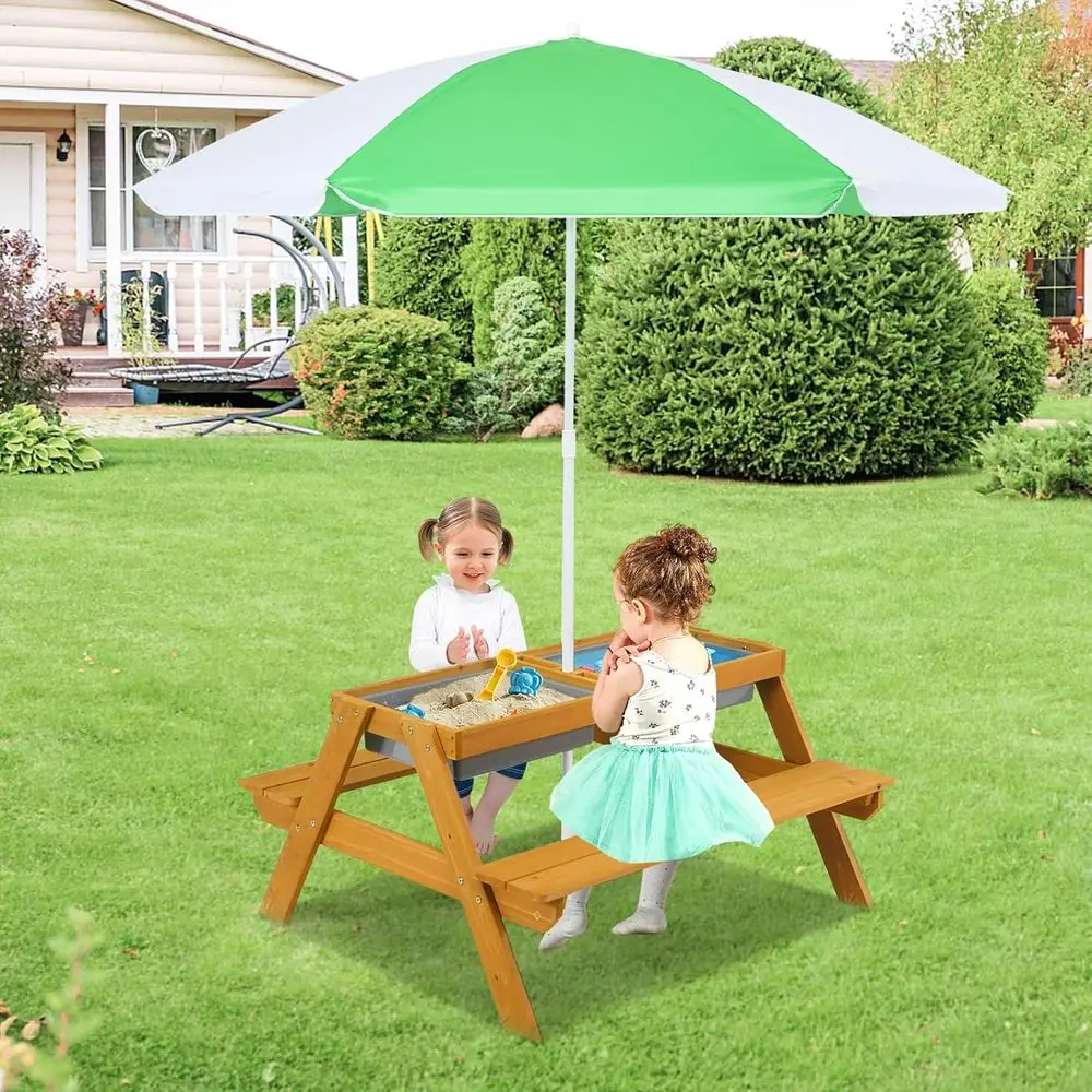 Mesa de Picnic Infantil 3 en 1 - Kids Outdoor Umbrella reseña y precio