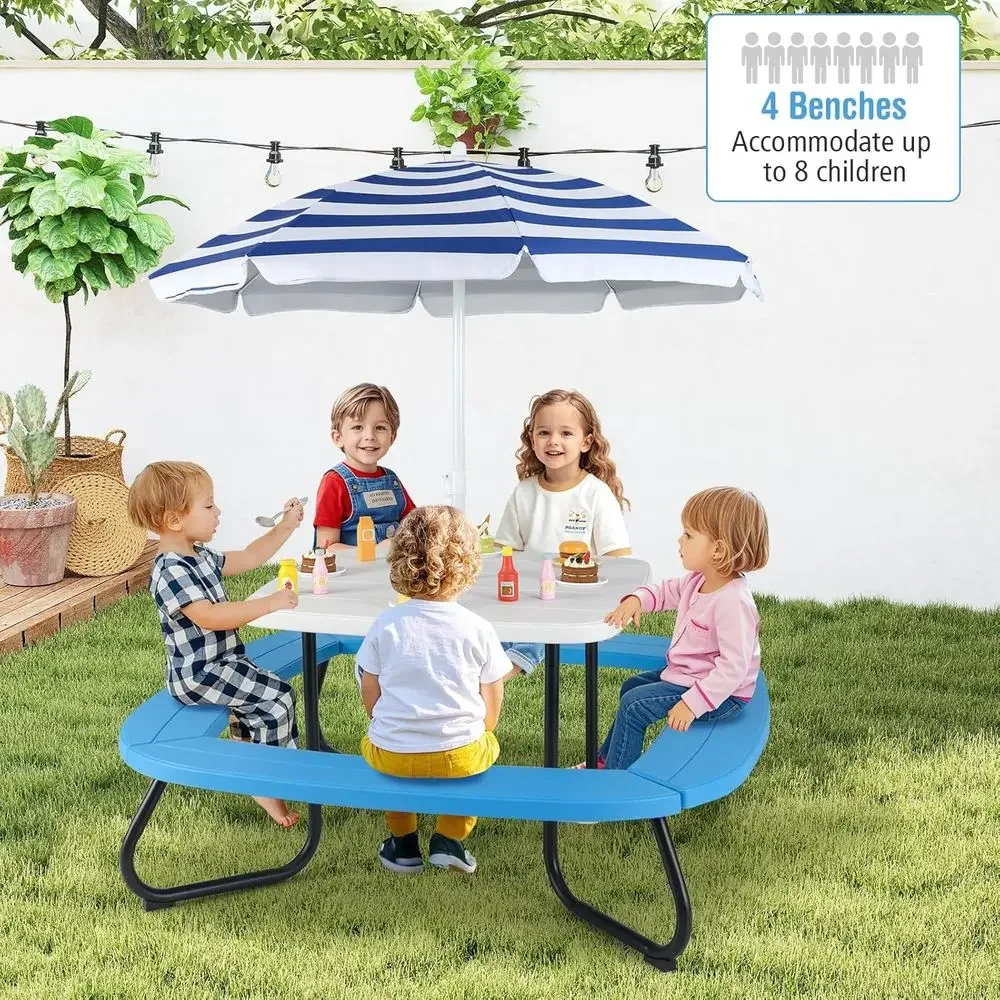Mesa de Picnic para 8 Personas - Kids Outdoor Umbrella reseña y precio