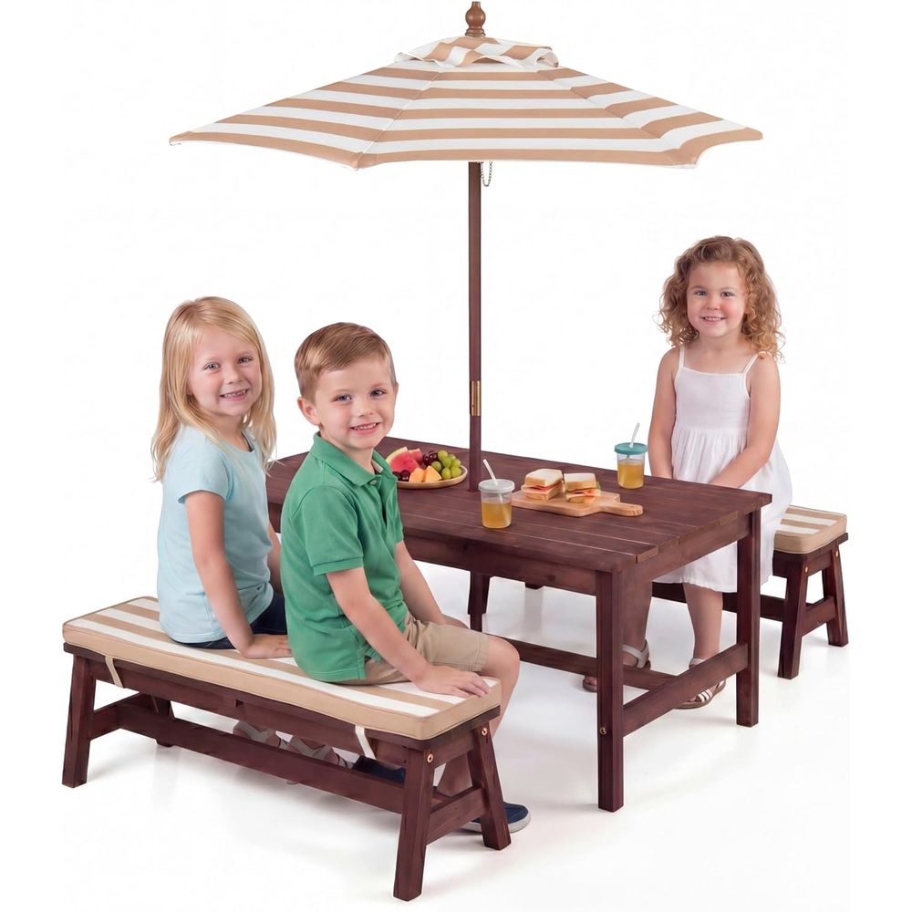 Mesa de picnic para niños, tab - Kids Outdoor Umbrella reseña y precio