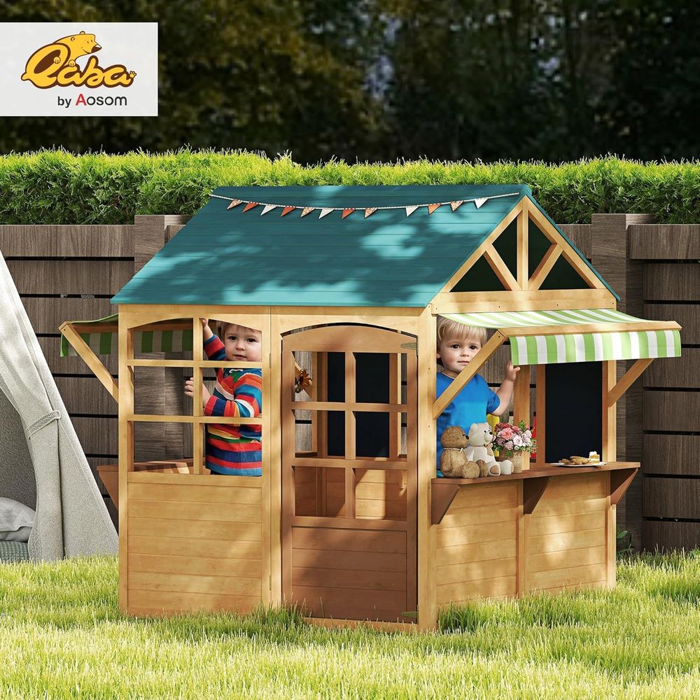 Casa de juegos plegable Qaba p - Qaba Kids Outdoor Playhouse reseña y precio