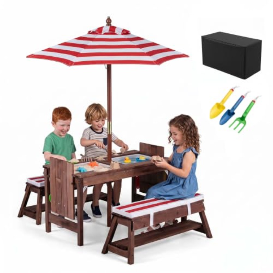 Mesa de picnic infantil para e - Kids Outdoor Umbrella reseña y precio