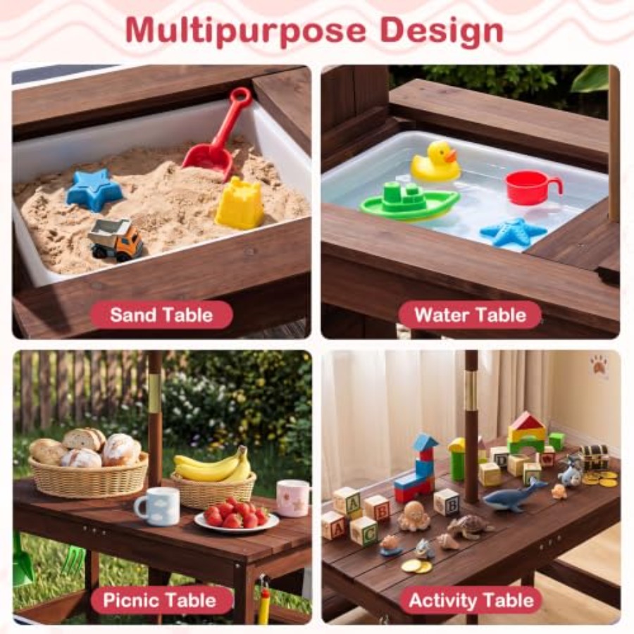 Mesa de picnic infantil para e - Kids Outdoor Umbrella reseña y precio
