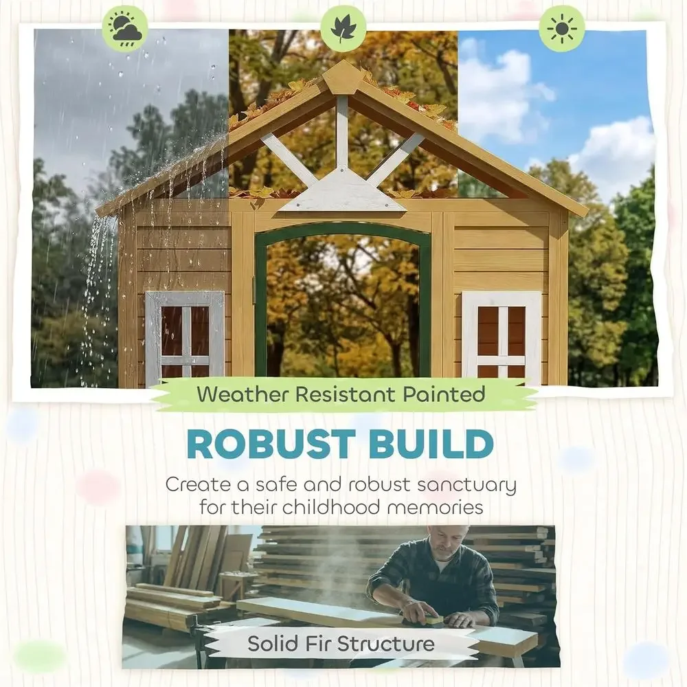 Casita de juegos Qaba para ext - Qaba Kids Outdoor Playhouse reseña y precio