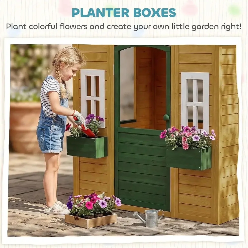 Casita de juegos Qaba para ext - Qaba Kids Outdoor Playhouse reseña y precio