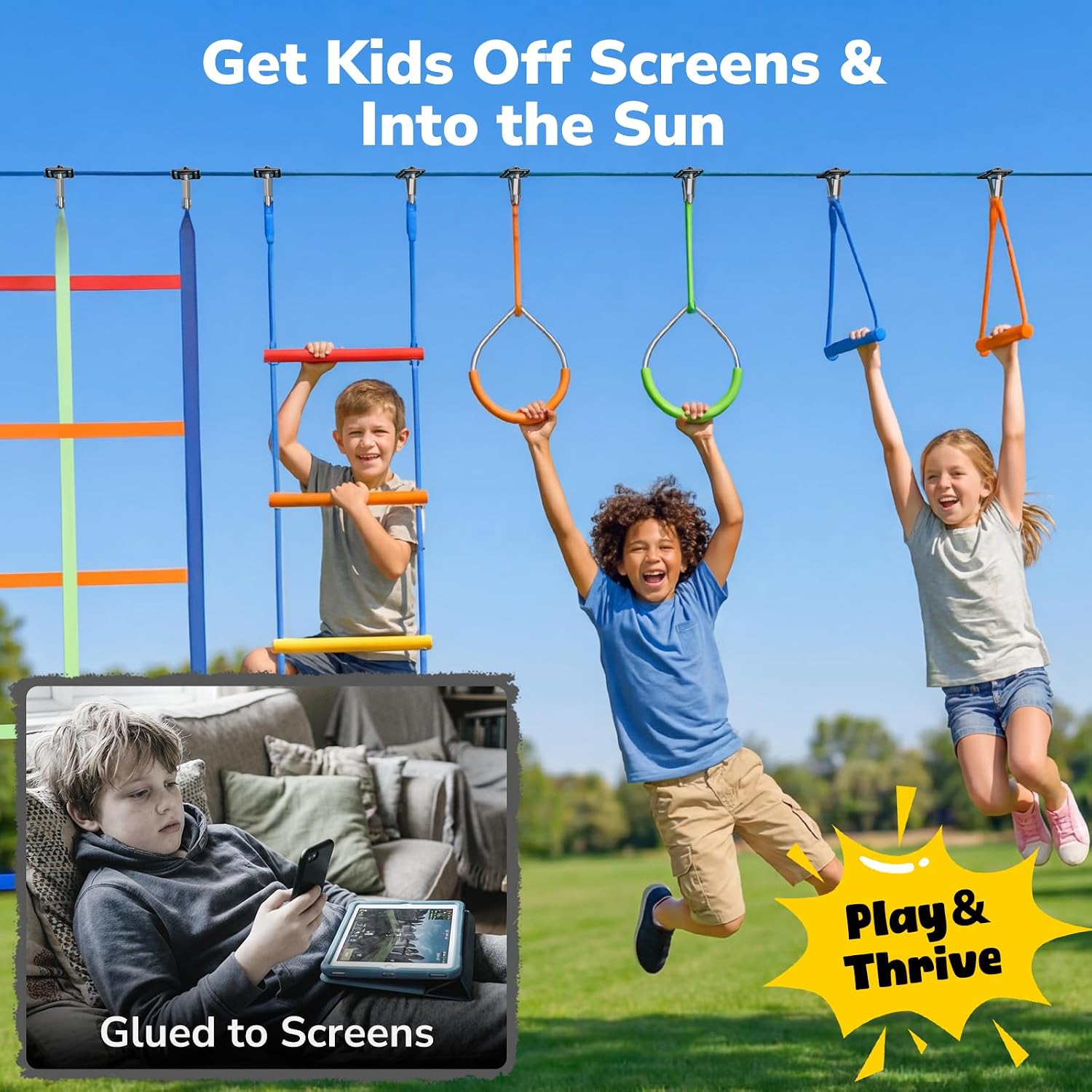 Circuito de Obstáculos Ninja W - Kids Outdoor Ninja Course reseña y precio