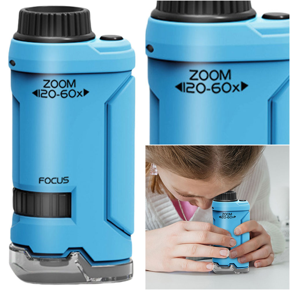 Nuevo microscopio de mano 60x- - Kids Outdoor Microscope reseña y precio