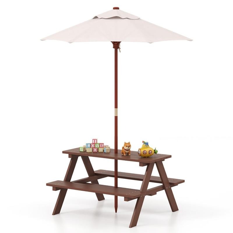 Conjunto de Mesa y Bancos de P - Kids Outdoor Umbrella reseña y precio